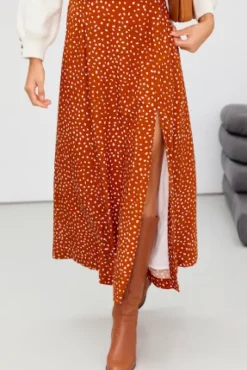 JUPE GIUSEPPA CARAMEL SALÉ