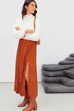 JUPE GIUSEPPA CARAMEL SALÉ