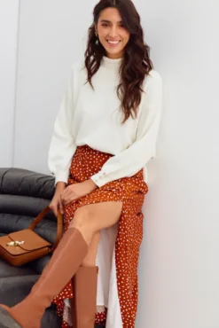 JUPE GIUSEPPA CARAMEL SALÉ
