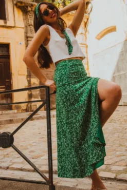 JUPE GIUSEPPA KUAZA VERT