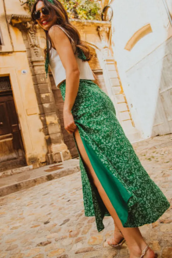 JUPE GIUSEPPA KUAZA VERT