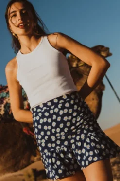 JUPE JUSTINE MARGUERITE BLEU