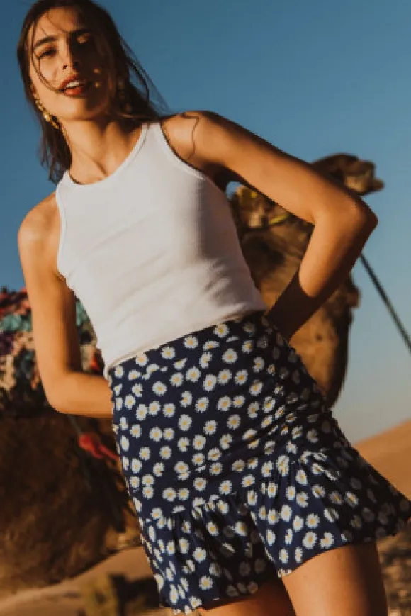 JUPE JUSTINE MARGUERITE BLEU