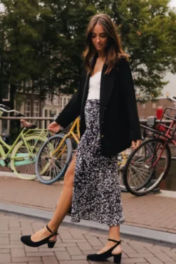 JUPE LÉANA SEQUIN ARGENT
