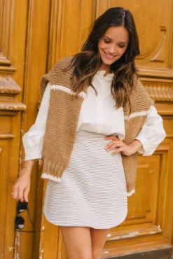 JUPE ÉLÉNA RAYURES JEAN