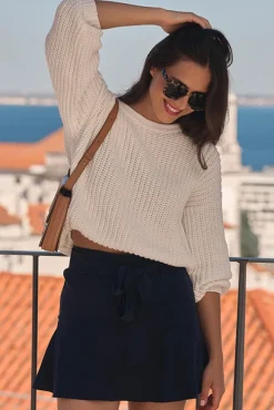JUPE SHORT ALBERTINA MARINE