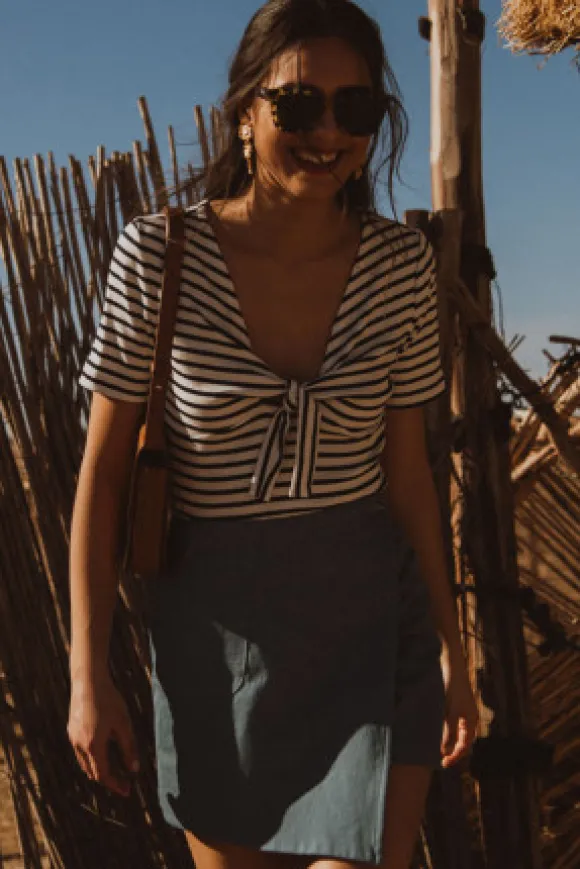 JUPE SHORT MILEY DENIM CLAIR