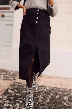 JUPE STELLA GABARDINE NOIR