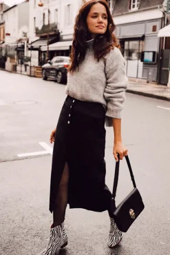 JUPE STELLA GABARDINE NOIR