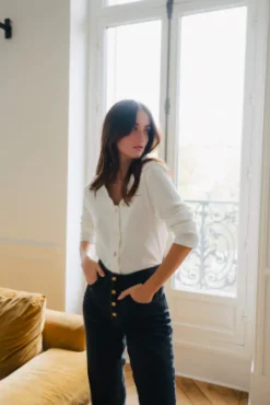 MAILLE SACHA  POPON BLANC