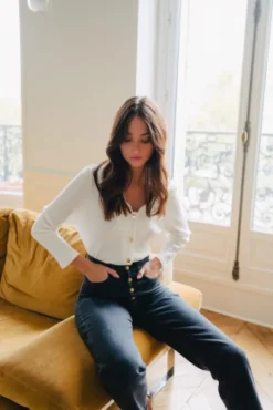 MAILLE SACHA  POPON BLANC