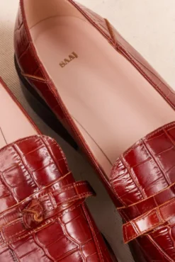 MOCASSINS CONRAD CROCO CAMEL