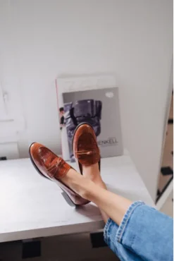 MOCASSINS CONRAD CROCO CAMEL