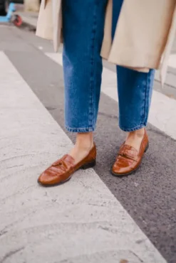 MOCASSINS CONRAD CROCO CAMEL
