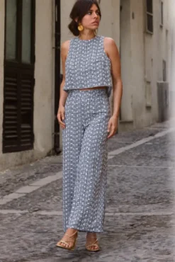 PANTALON COLE VICHY BRODÉ