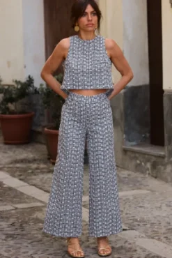 PANTALON COLE VICHY BRODÉ