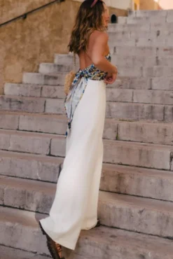 PANTALON TITOU LIN VISCOSE BLANC