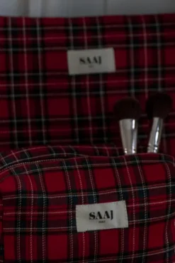 POCHETTE MIRA TARTAN ROUGE