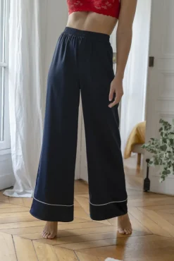 PYJAMA MIRANDA SATIN MARINE