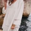 ROBE ALICIA LIN VISCOSE BLANC