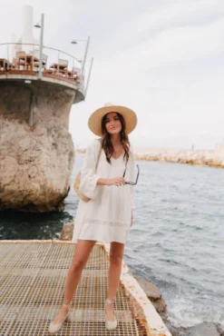 ROBE ALICIA LIN VISCOSE BLANC