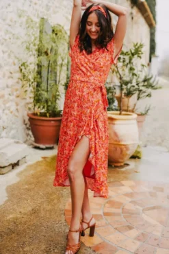 ROBE AMALIA LISERON CORAIL