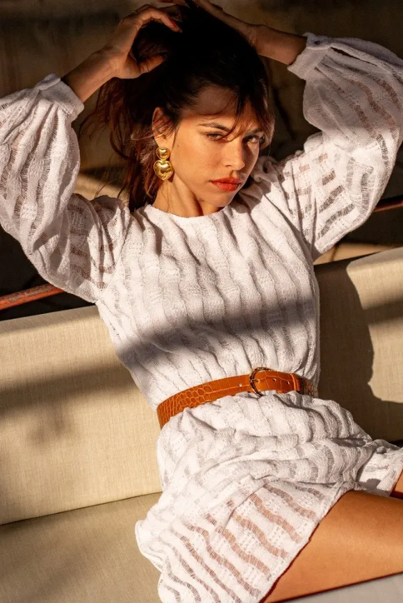 ROBE BELLA ARAGNA BLANC