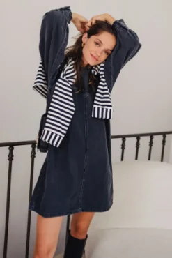 ROBE CANDICE DENIM NOIR
