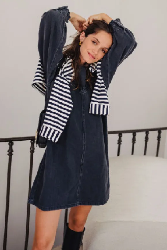 ROBE CANDICE DENIM NOIR