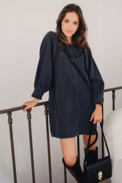 ROBE CANDICE DENIM NOIR