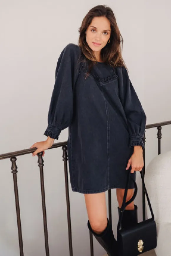 ROBE CANDICE DENIM NOIR