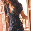 ROBE FLORIE BOUQUET ROUGE