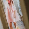 ROBE JANETTE DENIM ROSE