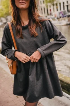 ROBE JANETTE GRIS CHINÉ