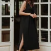 ROBE JILL NOIR COTON