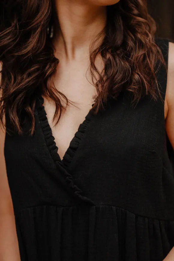 ROBE JILL NOIR COTON