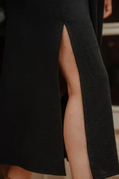 ROBE JILL NOIR COTON