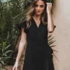 ROBE JOSÉPHINE NOIR COTON