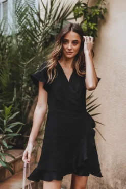 ROBE JOSÉPHINE NOIR COTON