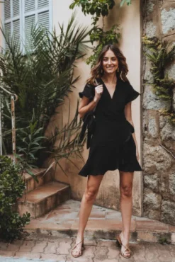 ROBE JOSÉPHINE NOIR COTON