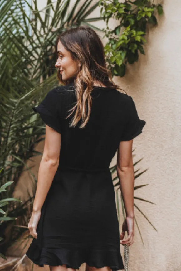 ROBE JOSÉPHINE NOIR COTON