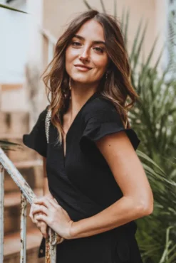 ROBE JOSÉPHINE NOIR COTON