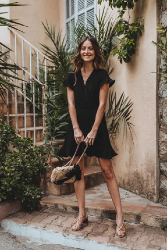 ROBE JOSÉPHINE NOIR COTON