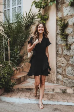 ROBE JOSÉPHINE NOIR COTON