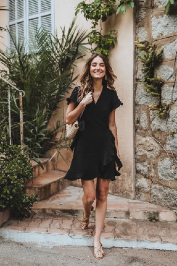ROBE JOSÉPHINE NOIR COTON