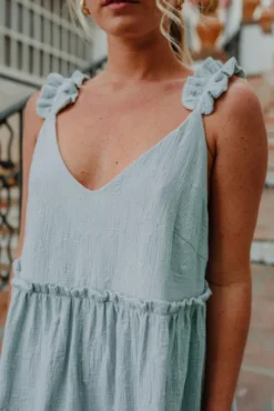 ROBE LIAM MENTHE BRODÉ