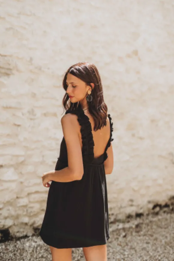 ROBE LIAM NOIR COTON