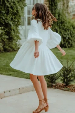 ROBE ÉLISÉ BLANC COTON