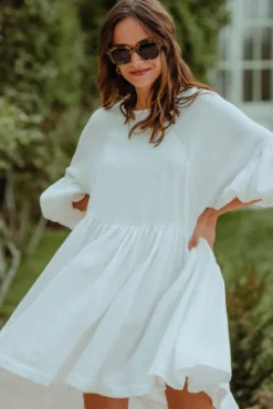ROBE ÉLISÉ BLANC COTON