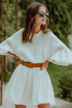 ROBE ÉLISÉ BLANC COTON